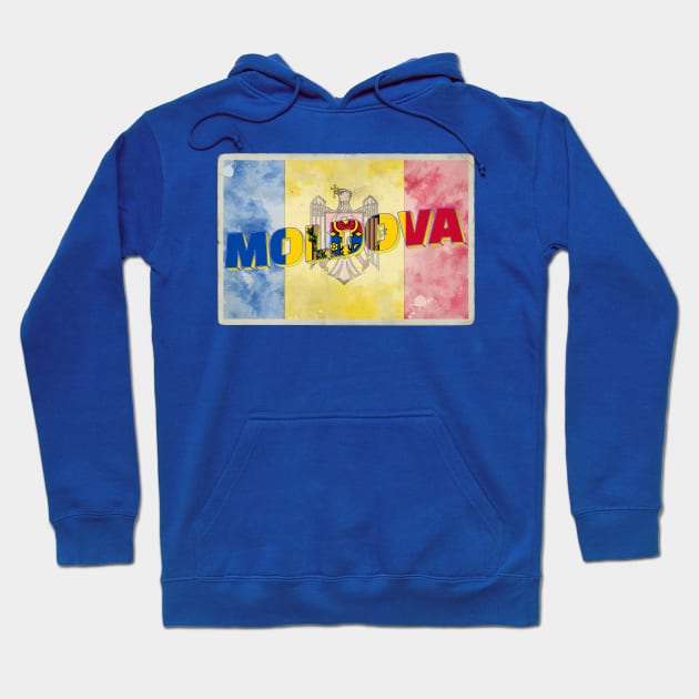 Moldova Vintage style retro souvenir Hoodie by DesignerPropo